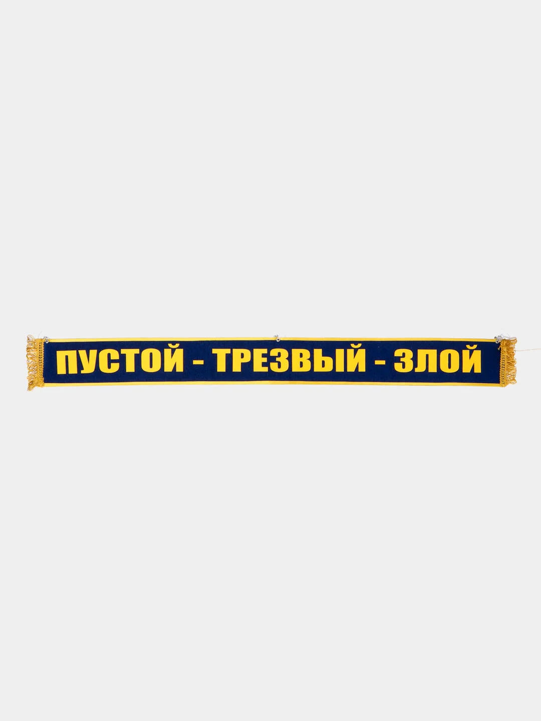 Синий вымпел "Пустой, трезвый, злой/ дальнобой рулит при любой погоде", 1метр