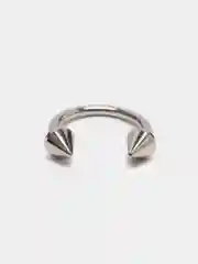 Серебряный циркуляр для септума из нержавеющей стали, с пиками