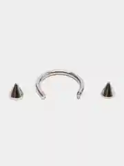Серебряный циркуляр для септума из нержавеющей стали, с пиками