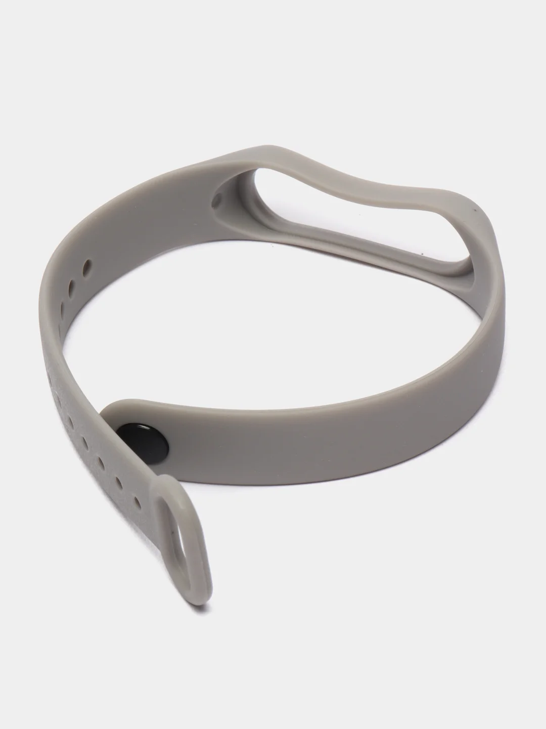 Серый металлик ремешок для Xiaomi Mi Band 3 и Mi Band 4, силиконовый