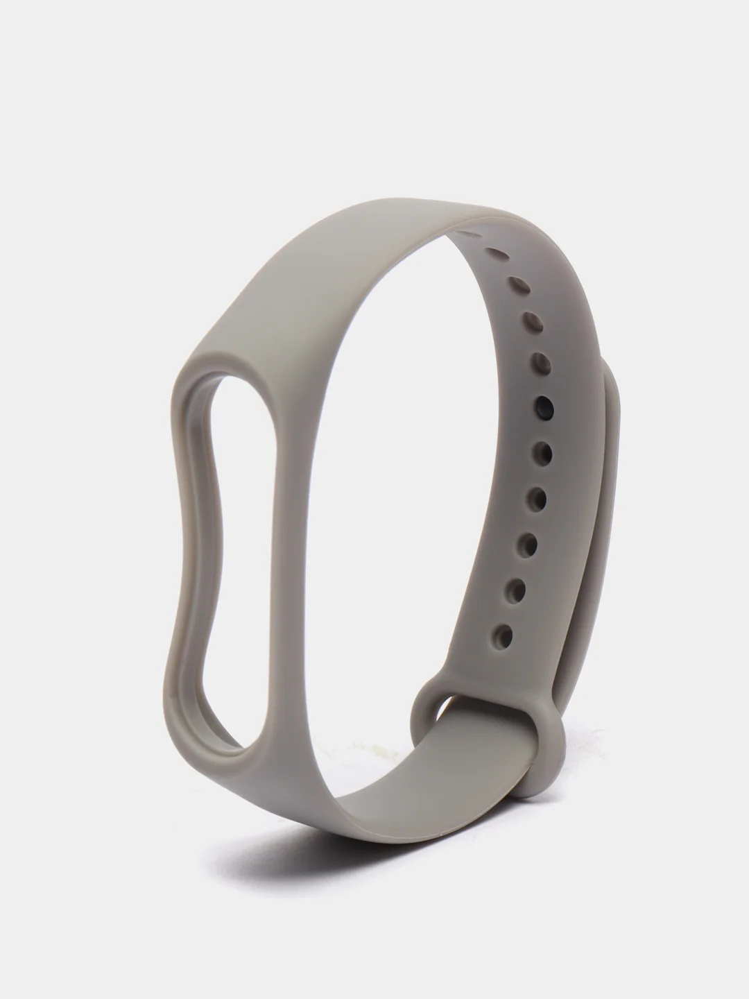 Серый металлик ремешок для Xiaomi Mi Band 3 и Mi Band 4, силиконовый