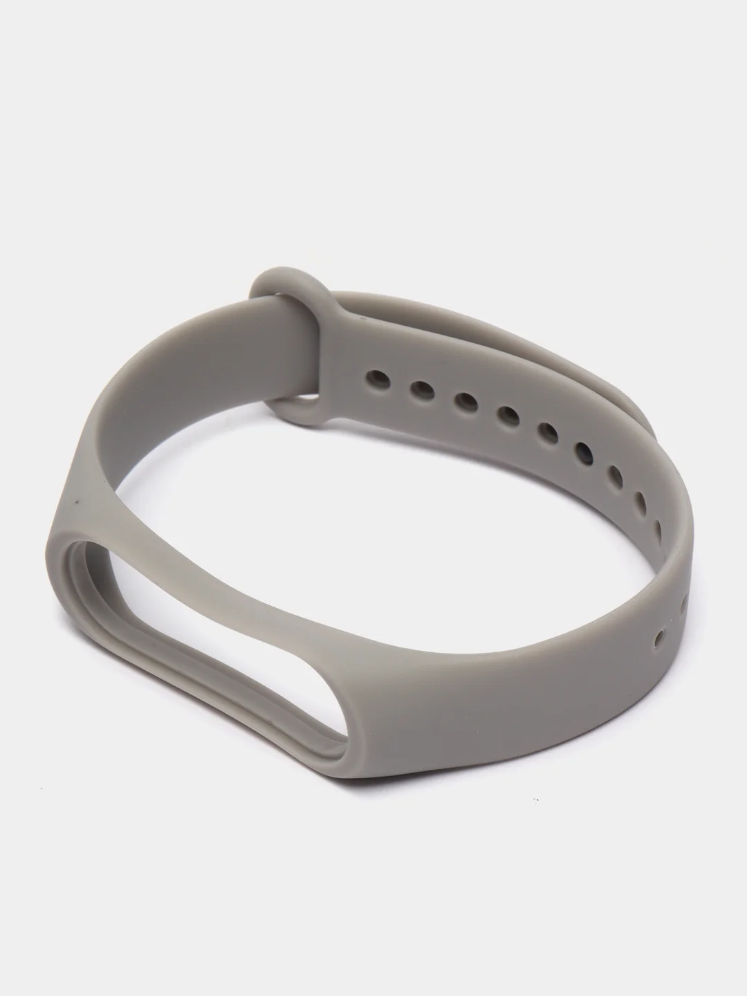 Серый металлик ремешок для Xiaomi Mi Band 3 и Mi Band 4, силиконовый