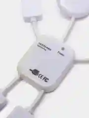 USB-разветвитель LuazON SSV-011, 4 порта, USB 2.0, кабель 0.4 м, белый