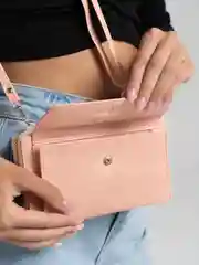 Розовый сумка-клатч через плечо