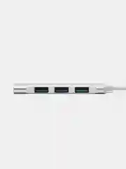 Серебряный хаб-концентратор USB 3.0 hub на 4 порта, переходник USB-хаб Type-C