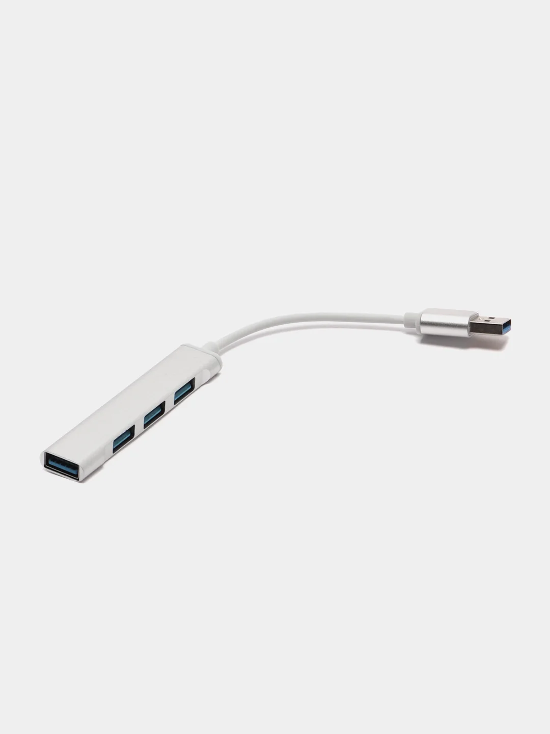Серебряный хаб-концентратор USB 3.0 hub на 4 порта, переходник USB-хаб Type-C