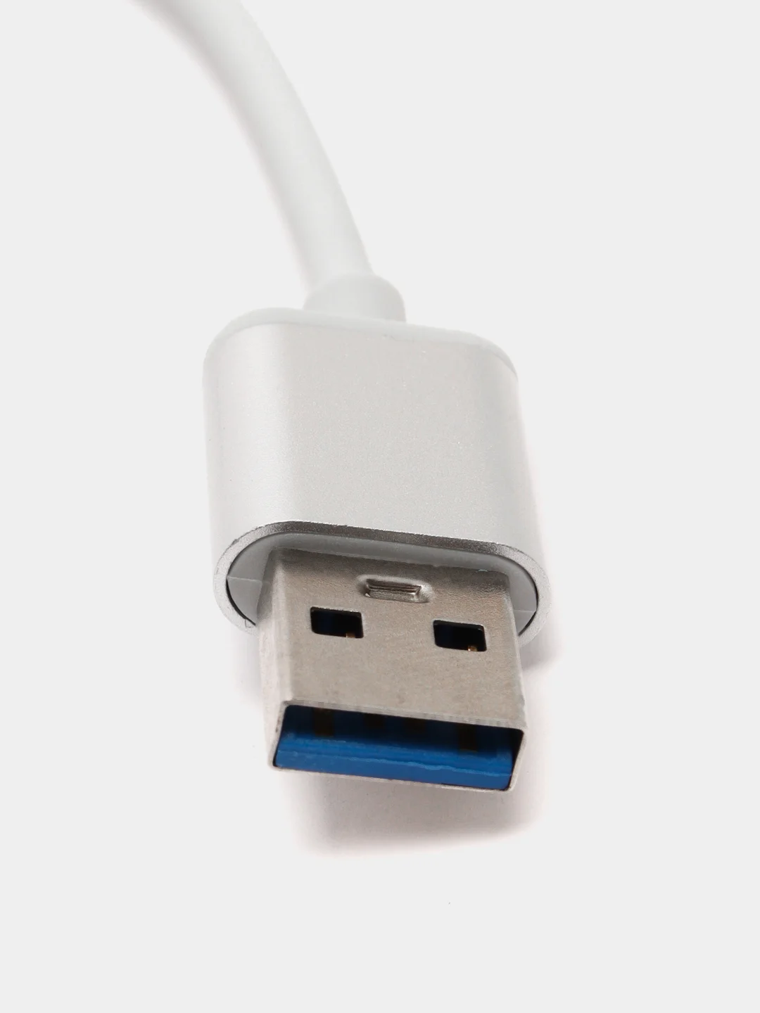Серебряный хаб-концентратор USB 3.0 hub на 4 порта, переходник USB-хаб Type-C