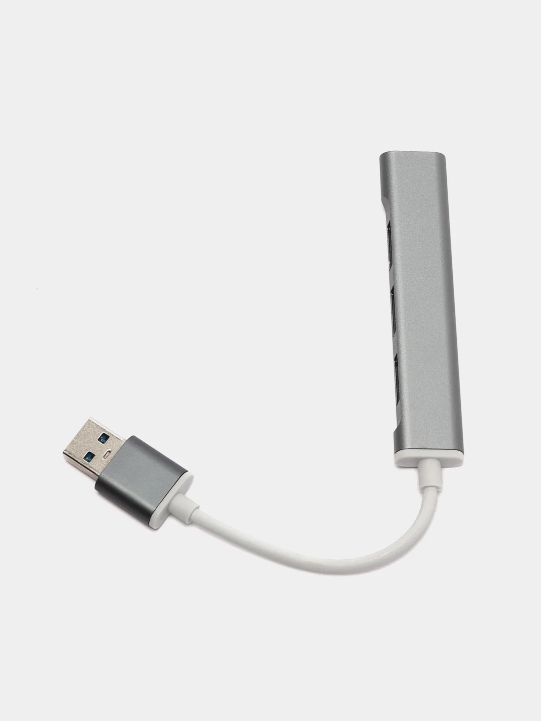 Серый хаб-концентратор USB 3.0 hub на 4 порта, переходник USB-хаб Type-C