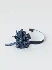 Синий школьный ободок для волос, с бантиком