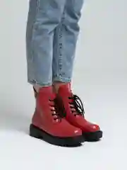 Красный ботинки женские осенние, 2 цвета