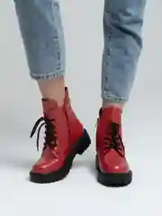 Красный ботинки женские осенние, 2 цвета