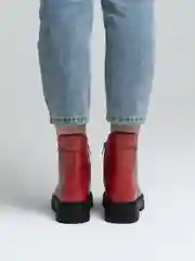 Красный ботинки женские осенние, 2 цвета