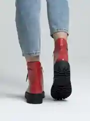 Красный ботинки женские осенние, 2 цвета
