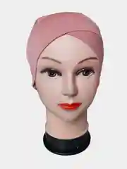Коралловый бони наискосок из ткани калифорния, чепчик, шапочка