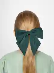 Зеленый заколка Бант 15*15