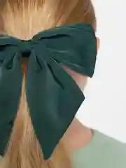 Зеленый заколка Бант 15*15
