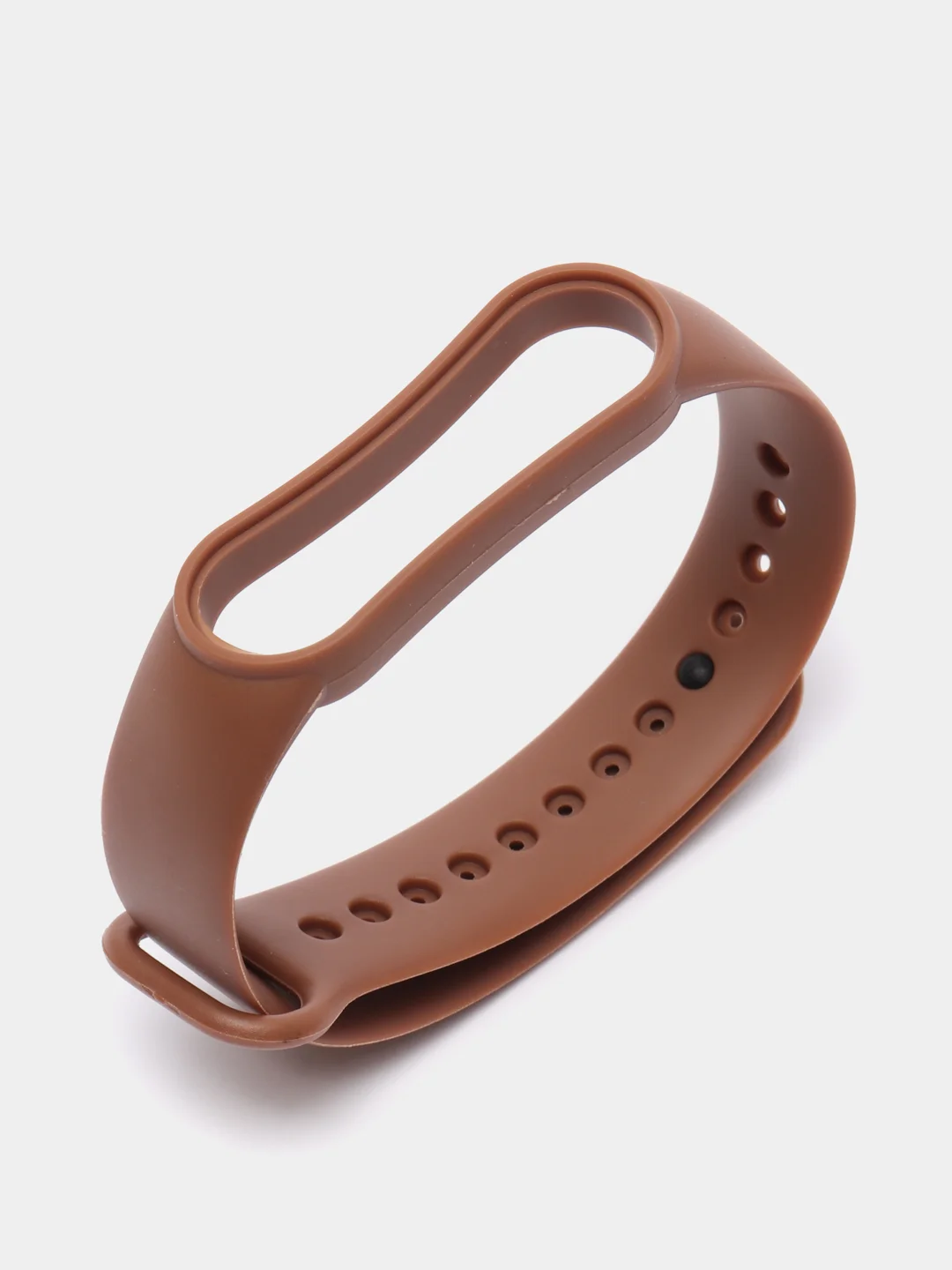Светло-коричневый ремешок для Xiaomi Mi Band 5 и Mi Band 6, силиконовый
