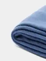 Синий плед флисовый, однотонный, 100 х 130 см