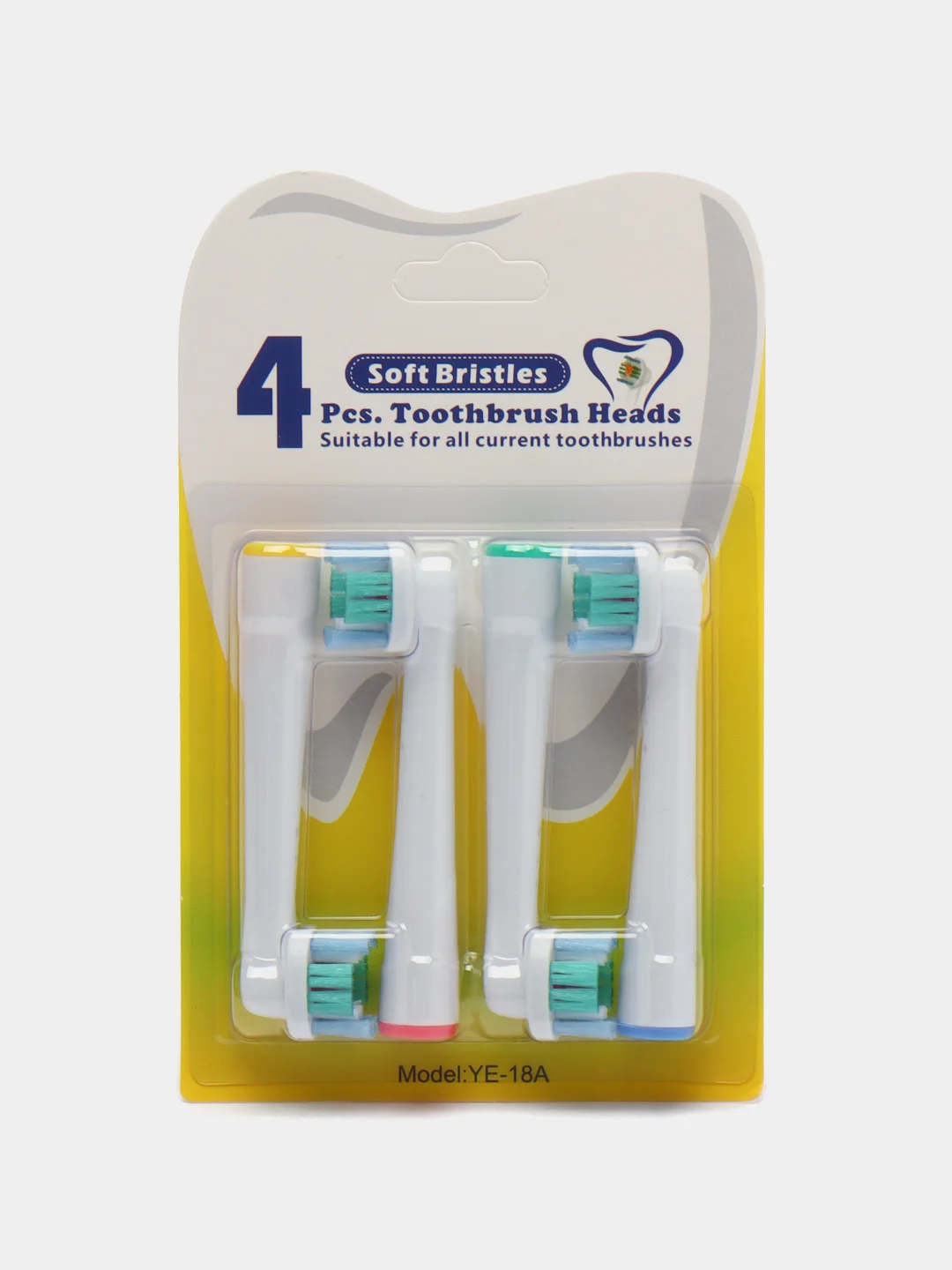 Желтый насадки для электрической зубной щетки Oral B Braun (Орал Би Браун), сменные