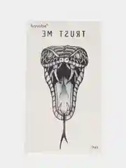 Черный временные татуировки (змея)