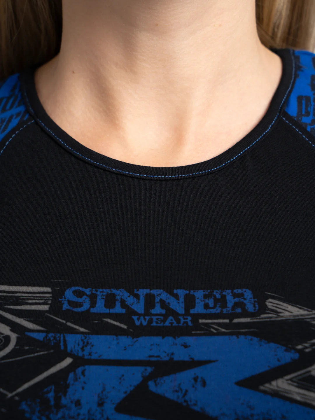Синий футболка Sinners Bones Wear R GSX