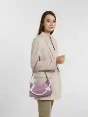 Розовый женская сумка багет с жемчужным украшением