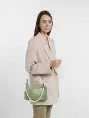 Лайм женская сумка багет с жемчужным украшением