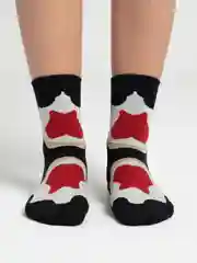 Красный носки женские хлопковые с рисунком