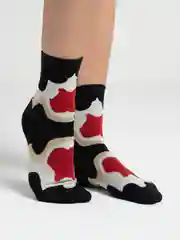 Красный носки женские хлопковые с рисунком