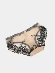 Бежевый трусы слипы кружевные