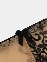 Бежевый меланж трусы слипы кружевные