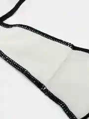 Белый хлопковые женские трусы стринги