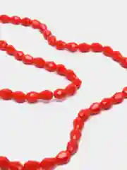 Алый бусины стеклянные в форме капли, матовые