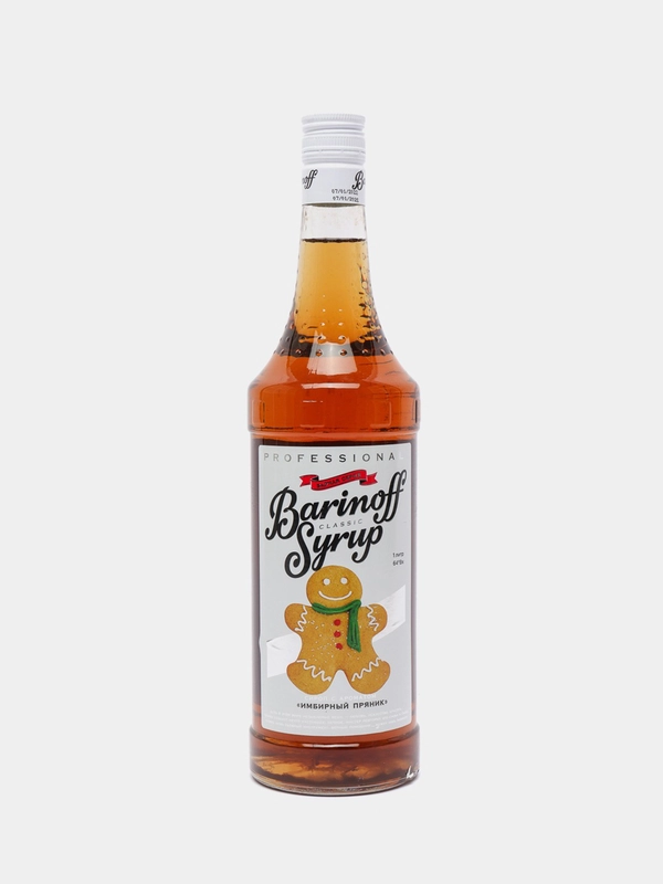 Сироп Barinoff "Имбирный пряник", для кофе и коктейлей, 1 л