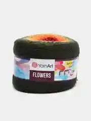 Хаки пряжа YarnArt Flowers 55% Хлопок 45% Полиакрил 250г 1000м, 1 моток