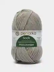 Серебряный пряжа Пехорка Носочная 50% шерсть, 50% акрил 100г, 200м