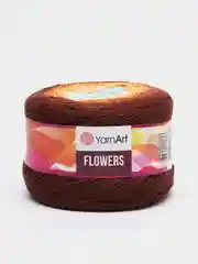 Коричневый пряжа YarnArt Flowers 55% Хлопок 45% Полиакрил 250г 1000м, 1 моток