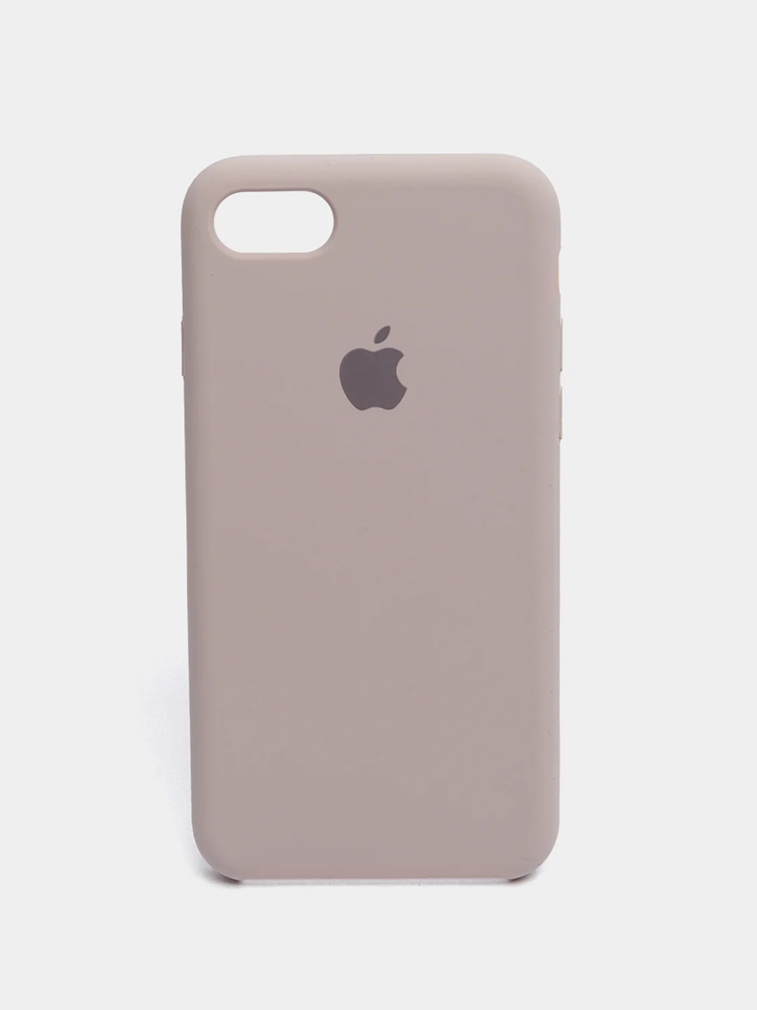 Бежевый меланж чехол Silicone Case для iPhone 7, 8, SE 2020, с открытым низом