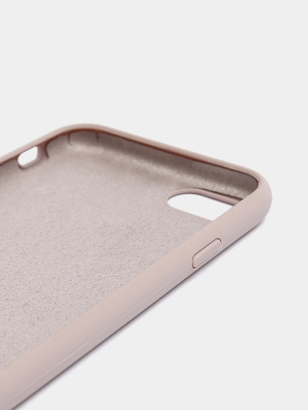 Бежевый меланж чехол Silicone Case для iPhone 7, 8, SE 2020, с открытым низом