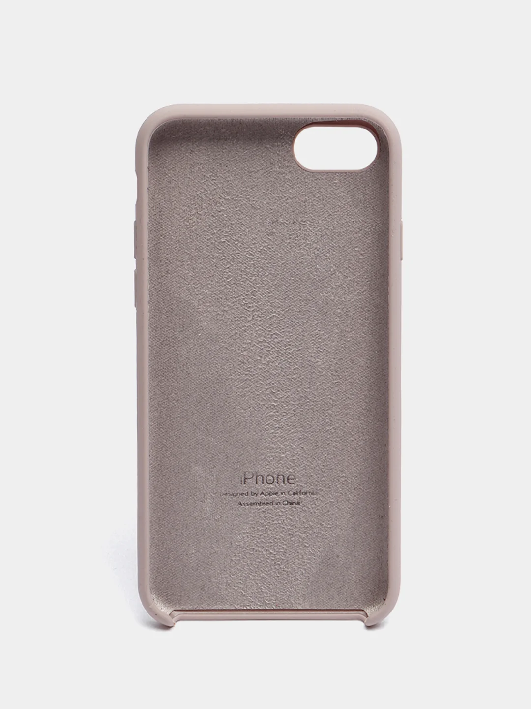 Бежевый меланж чехол Silicone Case для iPhone 7, 8, SE 2020, с открытым низом
