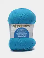 Бирюзовый пряжа Пехорка "Кроссбред Бразилии", 50% шерсть мериноса, 50% акрил, 100 г, 500 м