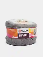Серый меланж пряжа YarnArt Flowers 55% Хлопок 45% Полиакрил 250г 1000м, 1 моток