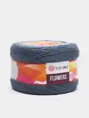 Голубой пряжа YarnArt Flowers 55% Хлопок 45% Полиакрил 250г 1000м, 1 моток