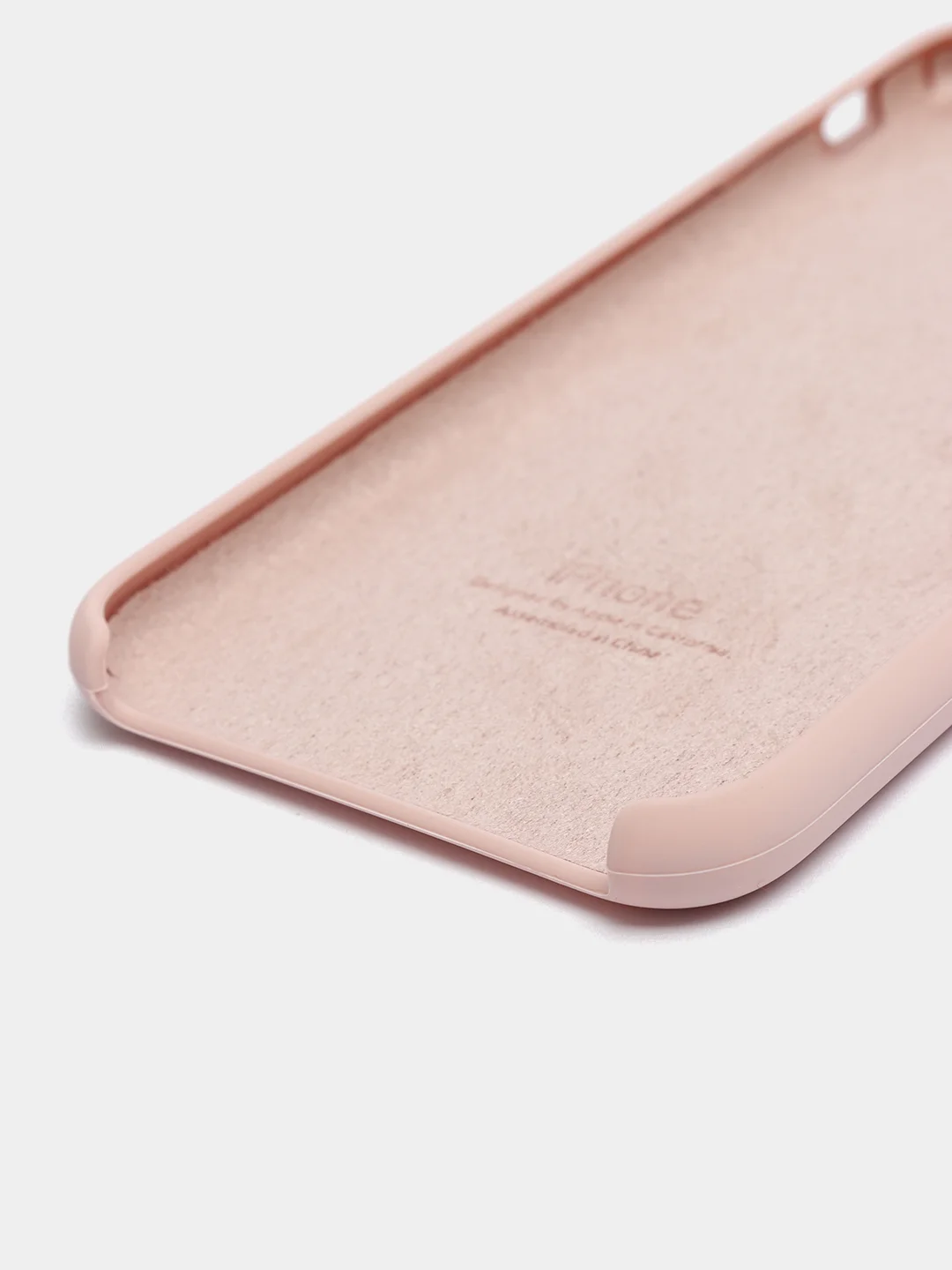 Бежевый чехол Silicone Case для iPhone 7, 8, SE 2020, с открытым низом
