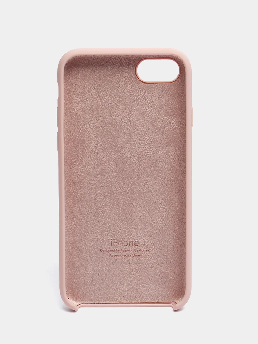 Бежевый чехол Silicone Case для iPhone 7, 8, SE 2020, с открытым низом
