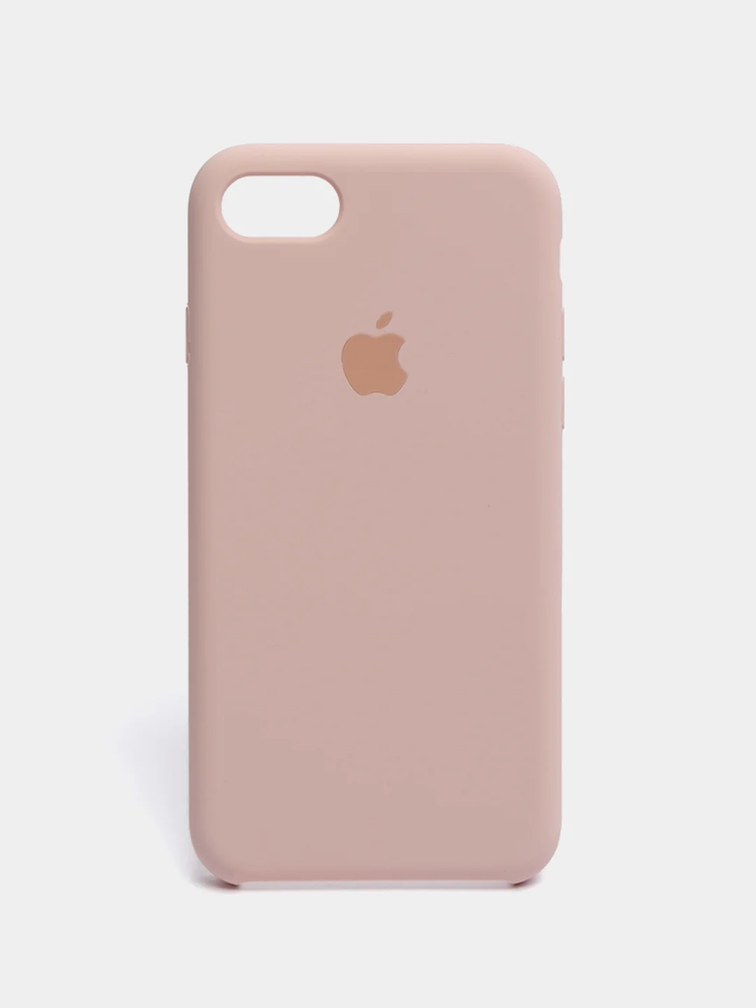 Бежевый чехол Silicone Case для iPhone 7, 8, SE 2020, с открытым низом
