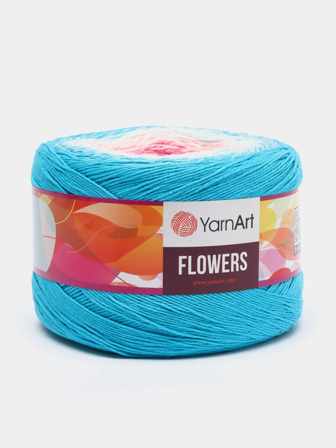 Лазурный пряжа YarnArt Flowers 55% Хлопок 45% Полиакрил 250г 1000м, 1 моток