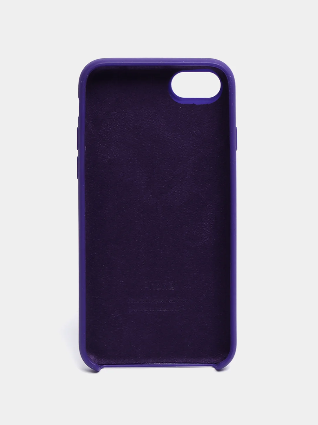 Фиолетовый чехол Silicone Case для iPhone 7, 8, SE 2020, с открытым низом