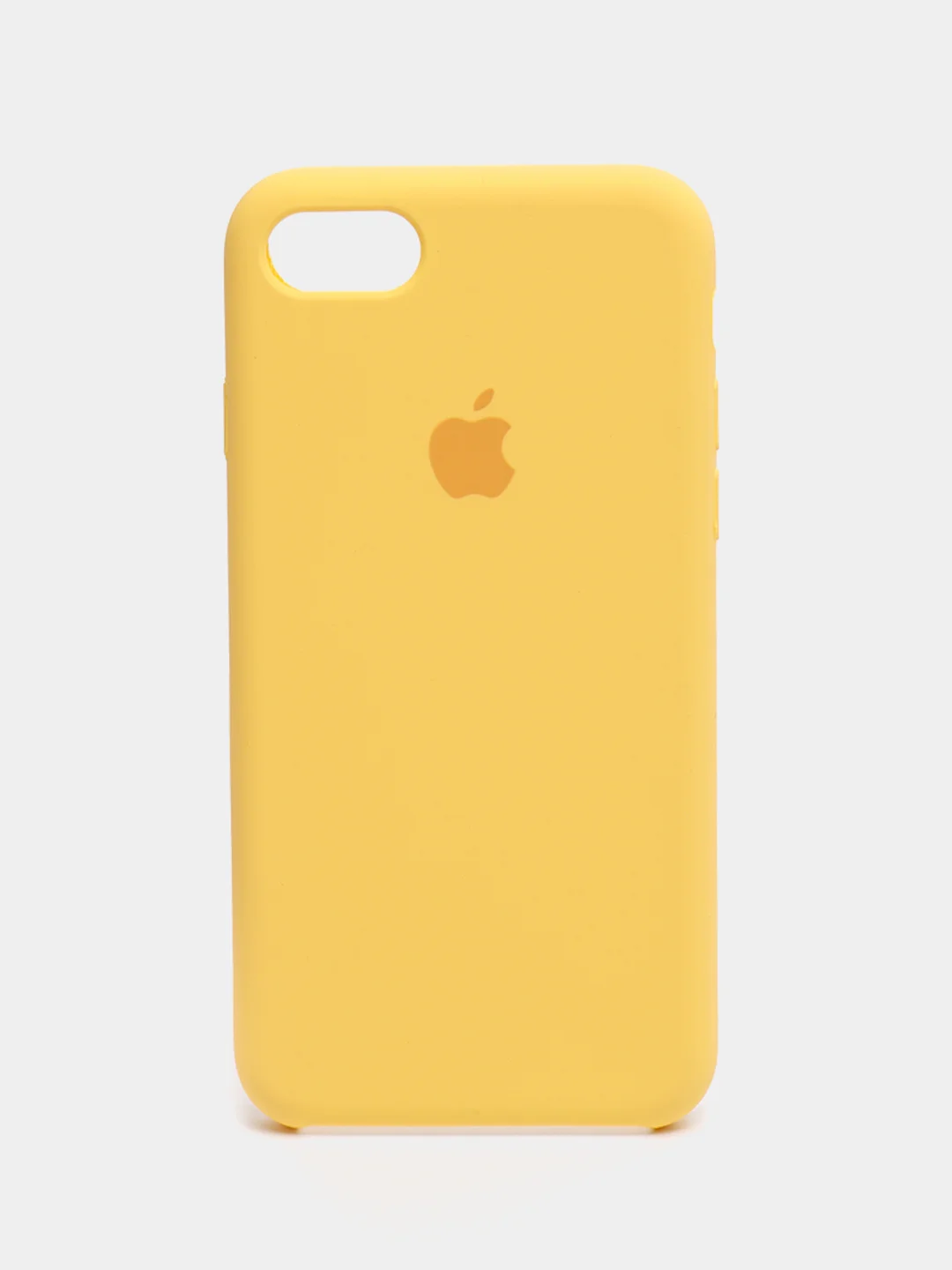 Желтый чехол Silicone Case для iPhone 7, 8, SE 2020, с открытым низом
