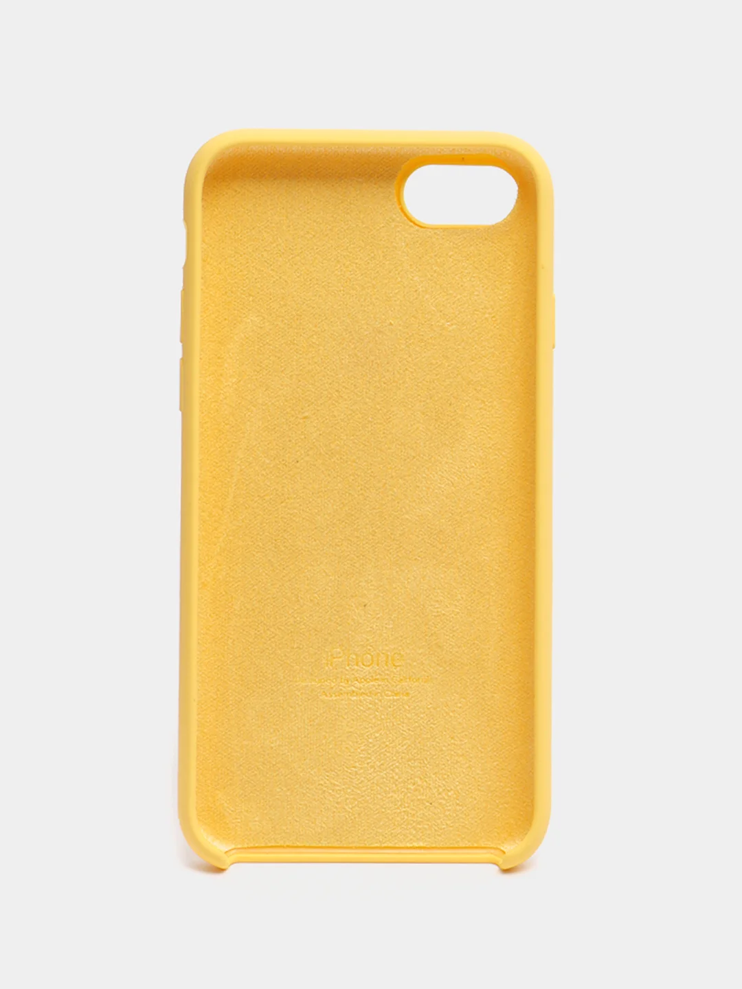 Желтый чехол Silicone Case для iPhone 7, 8, SE 2020, с открытым низом